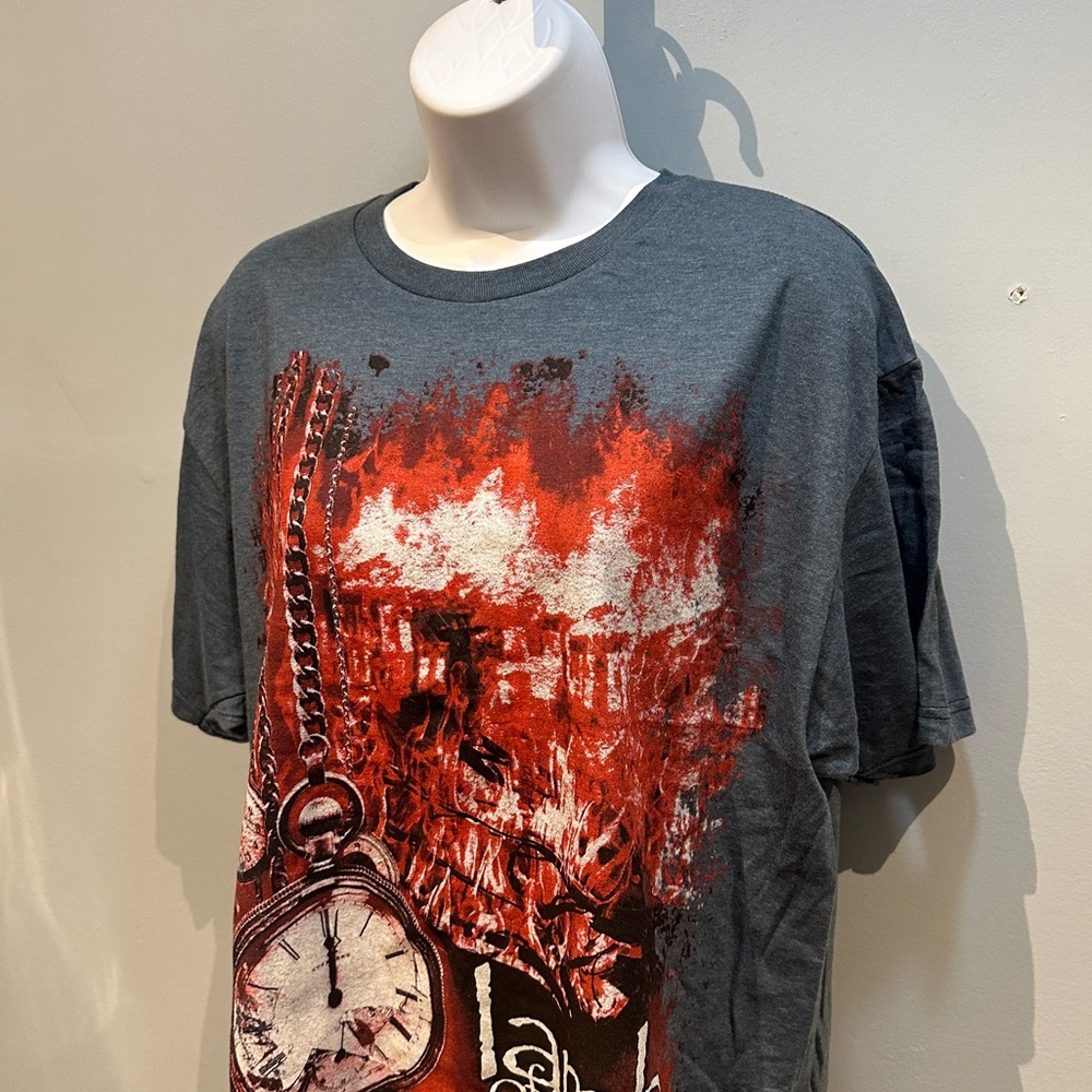 Lamb of God Graphic T-Shirt Blue/Grey Band Tee Large NWOT - Picture 4 of 6